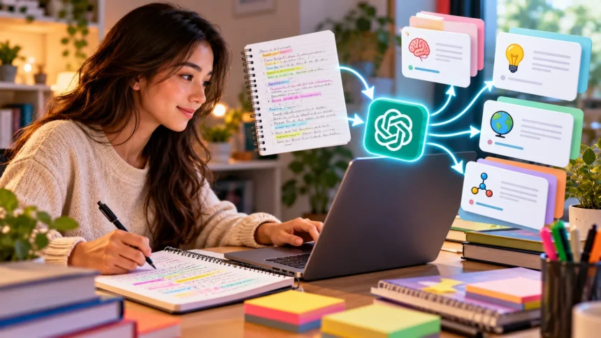 How to Make Flashcards From Notes Using AI